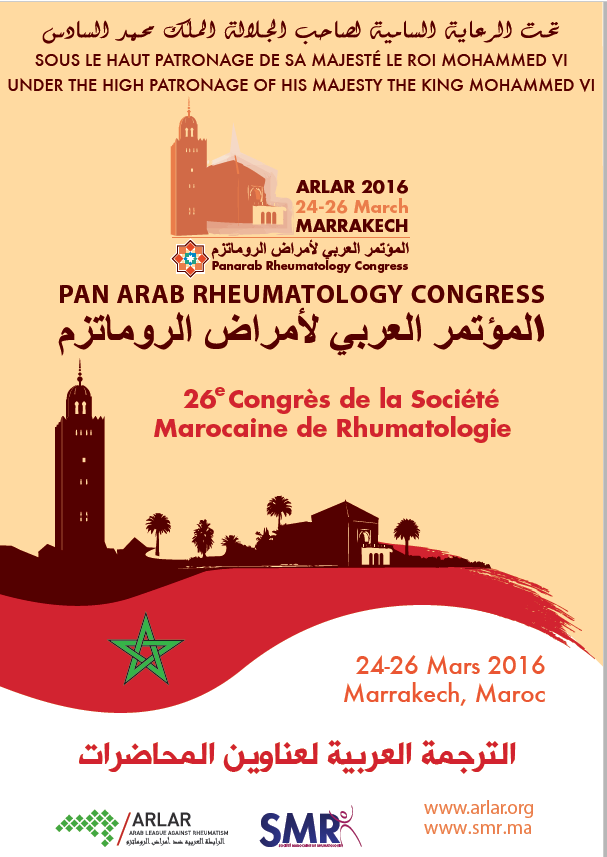 affiche titre arabe pan arab rhumato